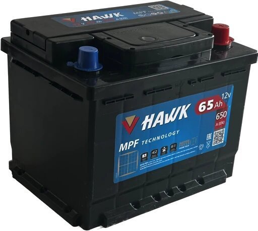 

Автомобильный аккумулятор Hawk 65 R+ HSMF-56219