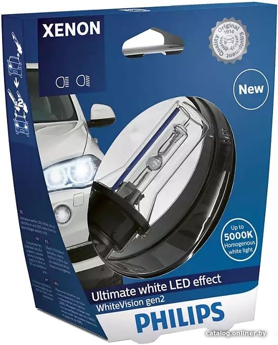 Ксеноновая лампа Philips D1S Xenon White Vision gen2 1шт