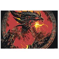 Картина по номерам SLAVINA Чёрный дракон в кольце 40 x 60 FNBB-dragonintheringv2