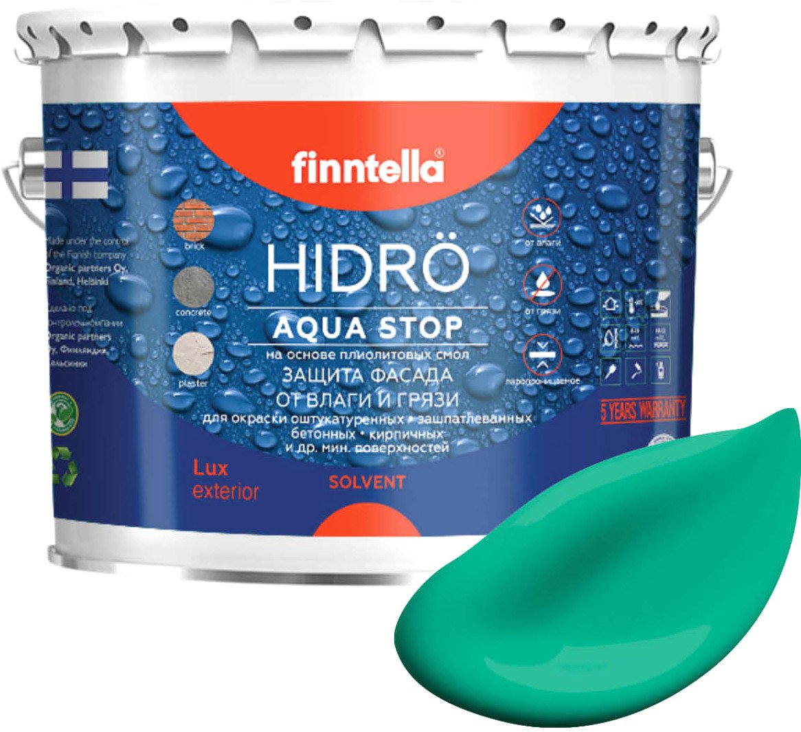 

Краска Finntella Hidro Smaragdi F-14-1-3-FL132 2.7 л (изумрудный)