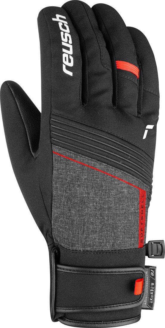 

Горнолыжные перчатки Reusch Luca R-Tex XT 6101251-7680 (р-р 7.5, black/black melange/fire red)
