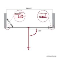 Душевая дверь BelBagno ETNA-B-12-60/30-C-Cr (прозрачное стекло)