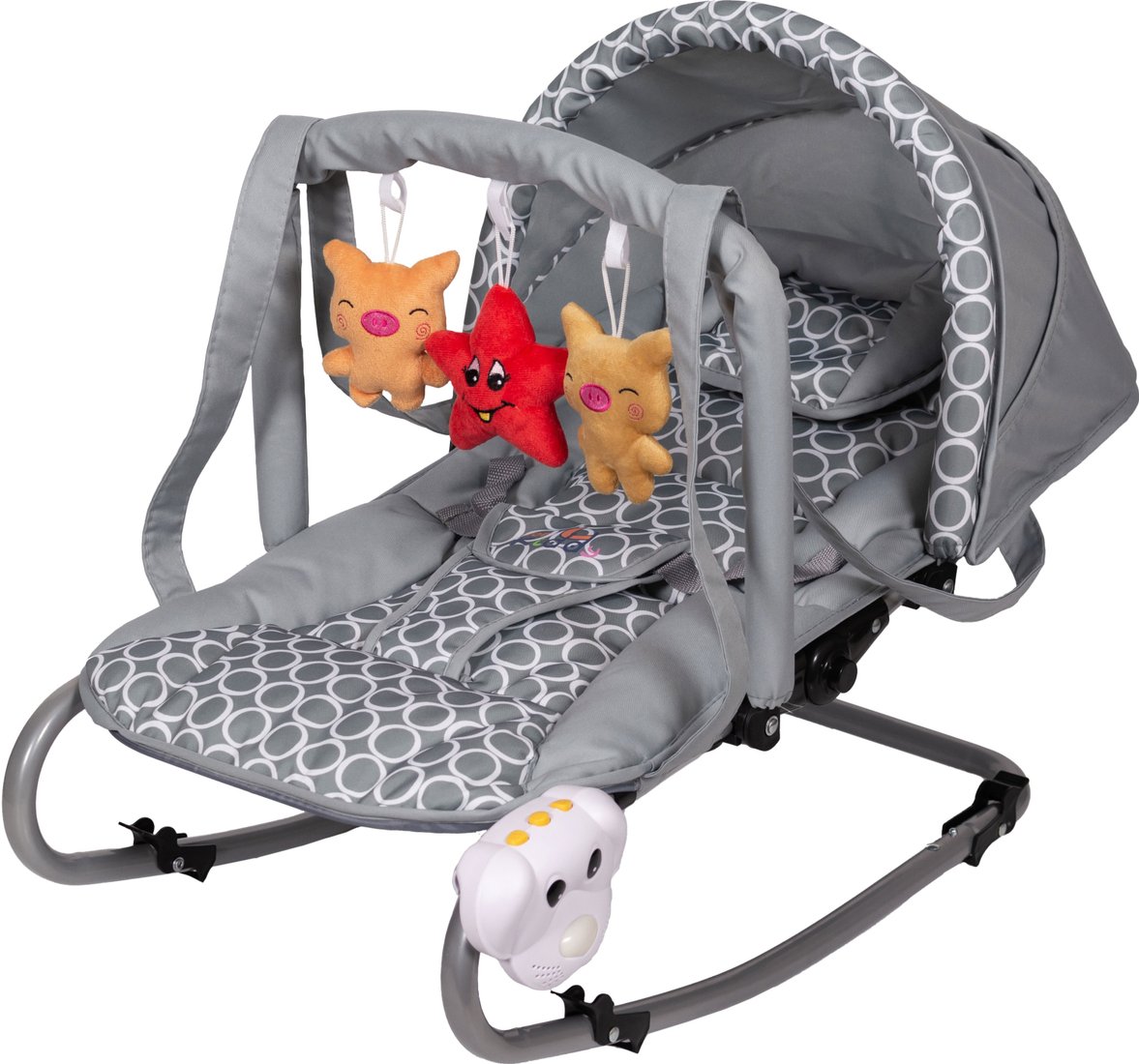 

Шезлонг ForKiddy Enjoy Plus (серый в круги)