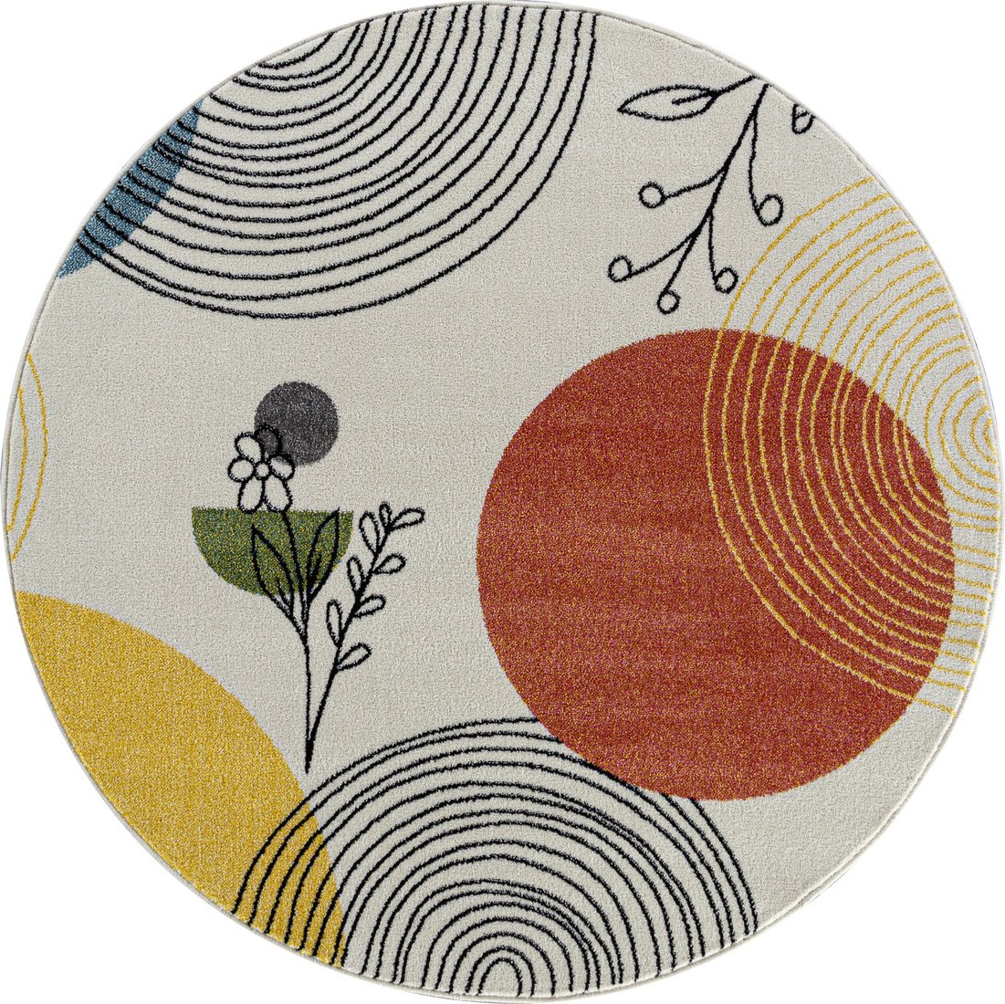 

Ковер для жилой комнаты Merinos Rio F234-DAIRE-GRAY-BLUE (1.6х1.6)