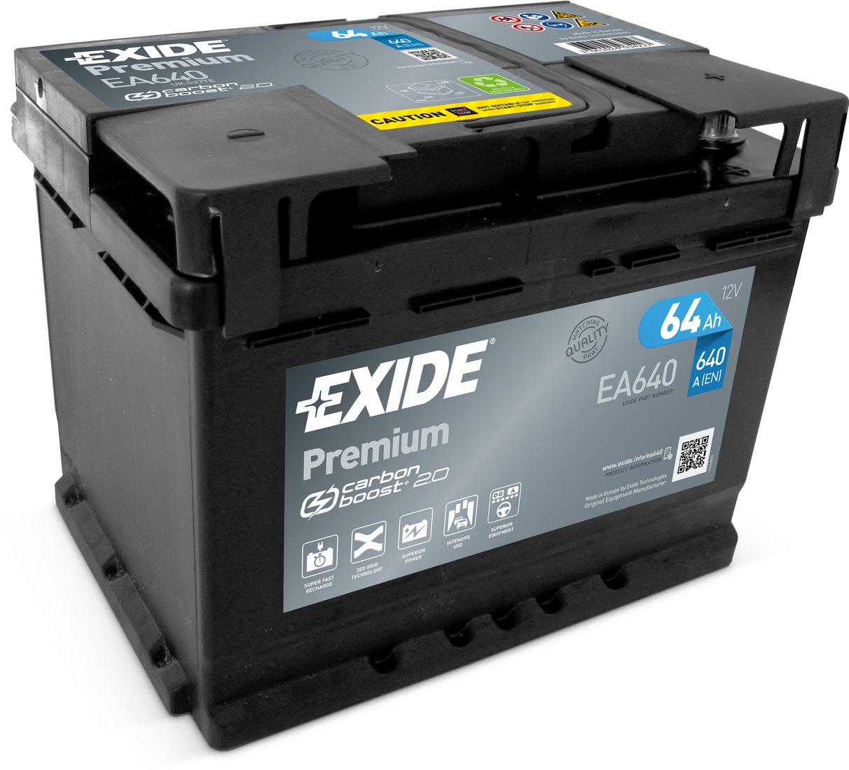 

Автомобильный аккумулятор Exide Premium EA640 (64 А/ч)