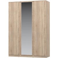 Шкаф распашной НК-Мебель Stern 3-х дверный с зеркалом 72676505 (дуб сонома)
