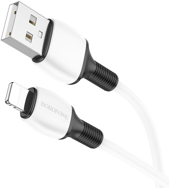 Кабель Borofone BX84 USB Type-A - Lightning (1 м, белый)