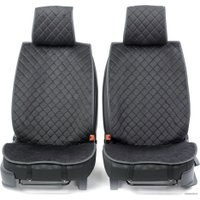 Накидка на автомобильное сидение Car Performance CUS-1012 BK/BK (алькантара, черный)