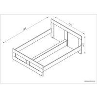 Кровать Mio Tesoro Сириус 180x200 2.02.04.210.5 (дуб венге)