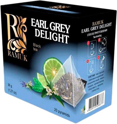 

Черный чай Ramuk Earl Grey Delight - Восхитительный Эрл Грей 20 шт