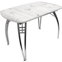 Кухонный стол ВВР Раздвижной пластиковый (бискайская сосна/паук 110-150/70)