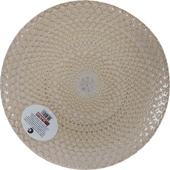 Тарелка обеденная Akcam Золотое кружево 17291/G (28см, серебристый)