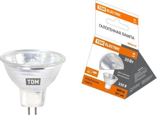 

Галогенная лампа TDM Electric MR16 (JCDR)-35 Вт-230 В-GU5.3