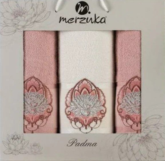 

Набор полотенец Merzuka Padma 11638 (3 шт, в коробке, розовый)