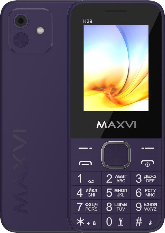 Кнопочный телефон Maxvi K29 (фиолетовый)