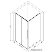 Душевой уголок Roxen Caspia 55060-120B-R 120х80