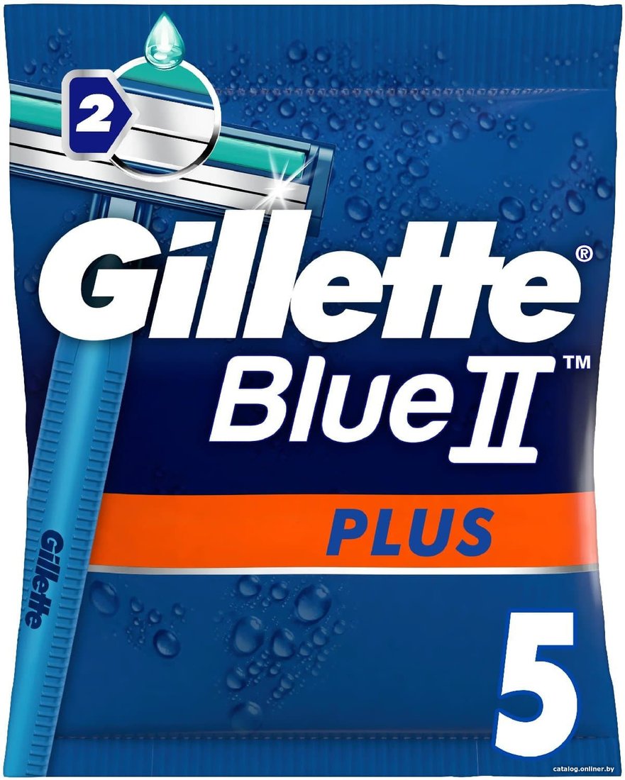 Бритвенный станок Gillette Blue II Plus (5 шт)