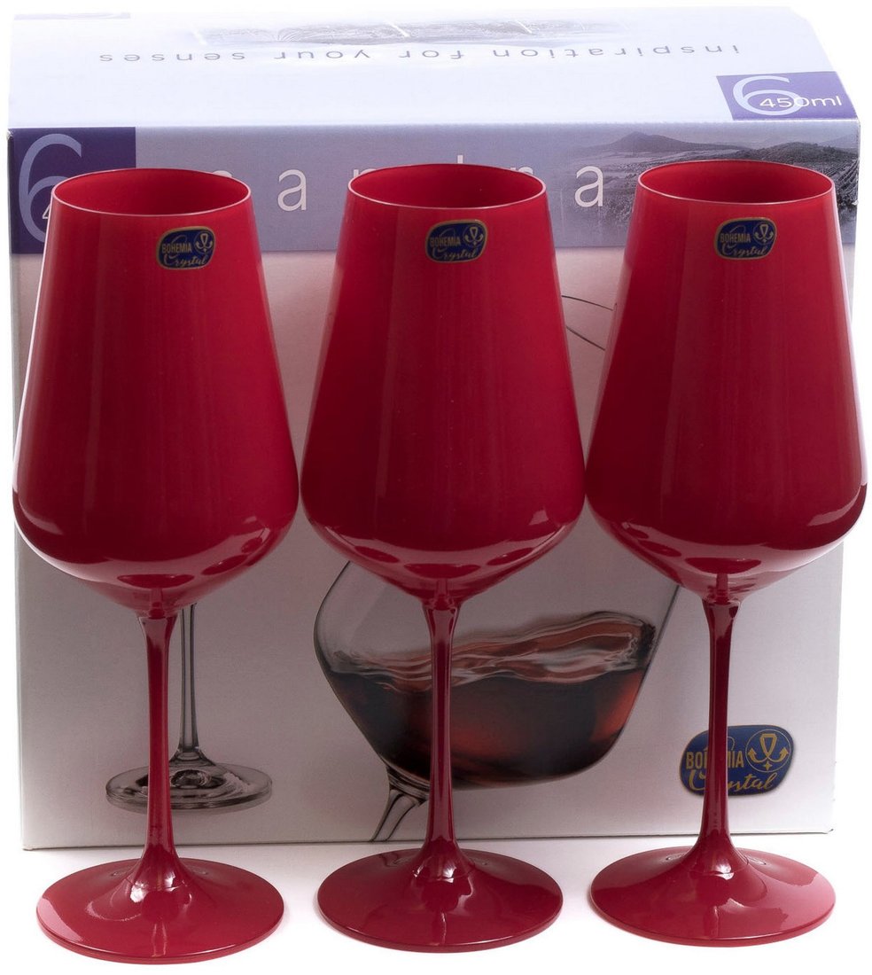 

Набор бокалов для вина Bohemia Crystal Sandra 40728/D4600/450
