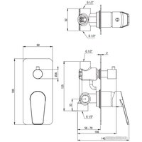 Душевая система  Deante Jasmin NAC_09JP (хром)
