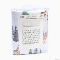 Покрывало Этель Forest Miracle 9803158 (180x210, белый/зеленый)