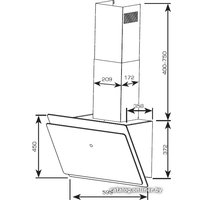 Кухонная вытяжка CENTEK CT-1830-60 (черный)