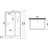 Душевая кабина Niagara Standart ST120/90/15Q 120х90х215