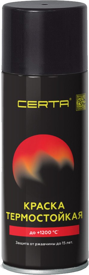 

Краска Certa HS Термостойкая 1200С 0.52 л (черный сатин)