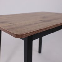 Кухонный стол Мамадома Tirk radial-94 раздвижной 94-126х64 (дуб веллингтон/черный)