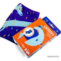 Суппорт колена Kinexib Junior коленный сустав (M, синий/принт лама)