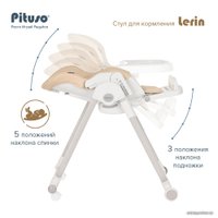 Высокий стульчик Pituso Lerin (серый, экокожа)