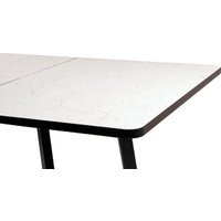 Кухонный стол ВВР Миллер (мрамор марквина белый/черный №3, Пластик 120-160/80)