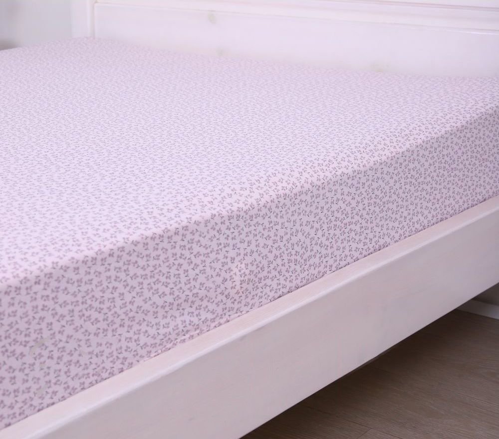 

Постельное белье Luxsonia Трикотаж на резинке 120x200 2418 (цветочный розовый)