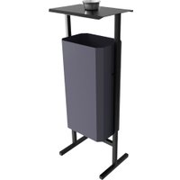 Уличная урна Allerd Стандарт 50л с пепельницей (серый)