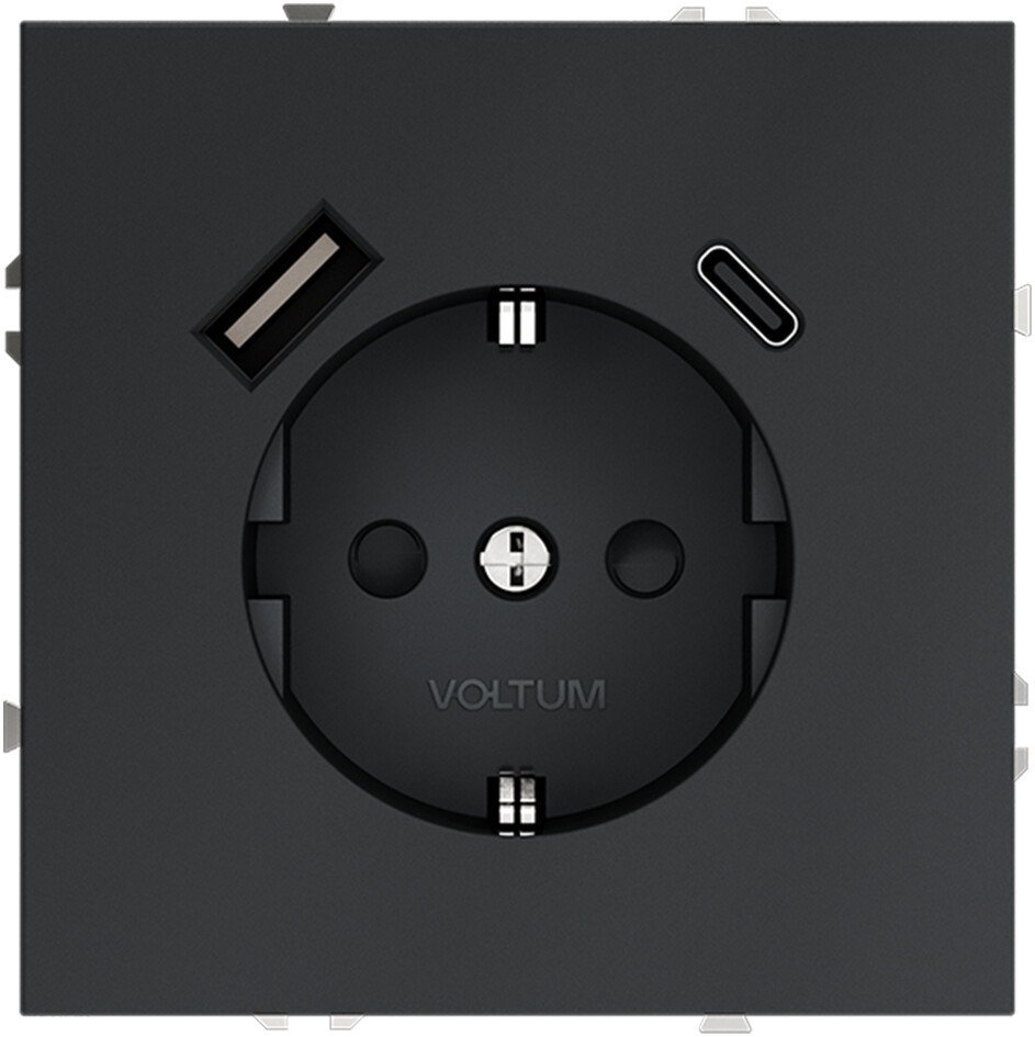 Розетка Voltum S70 VLS040507 (графит)