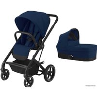 Универсальная коляска Cybex Balios S Lux 2020 (2 в 1, черная рама, navy blue)