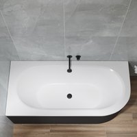 Ванна Lauter Bliss 150 L 21201051L (с каркасом и сифоном 21Y11021 матовый черный)