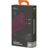 Внешний аккумулятор InterStep PB2060PD (бордовый)