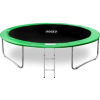 Батут GetActive Jump 8ft - 252 см с лестницей, внешней сеткой (зеленый)