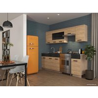 Готовая кухня Genesis Мебель Алиса 15 2.3 (дуб сонома/дуб золотой)