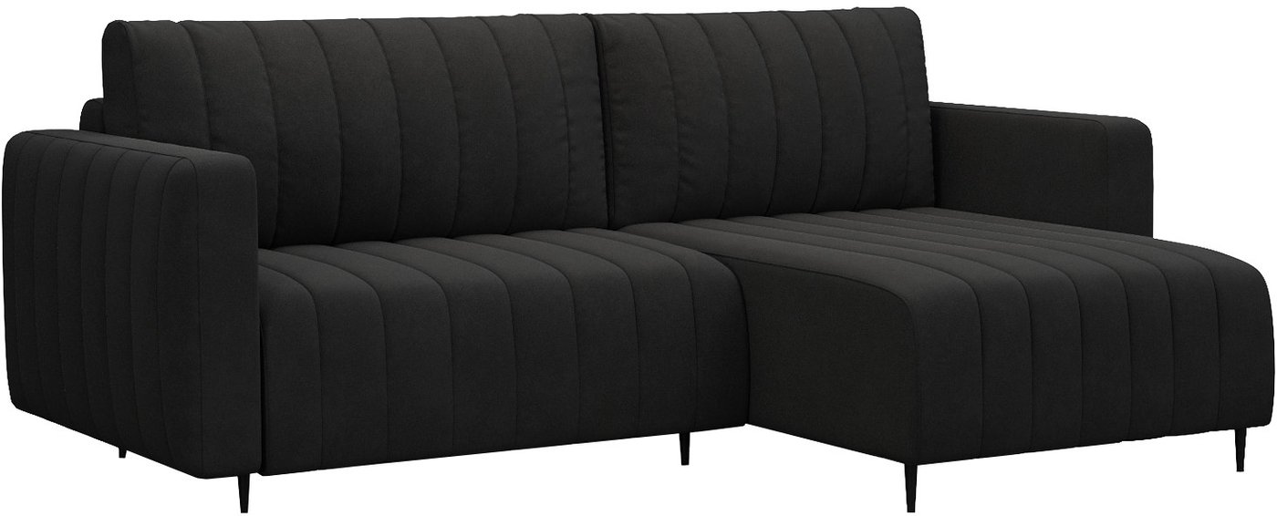 

Угловой диван Мебель-АРС Маркфул/Флорент (велюр черный НВ-178 17)