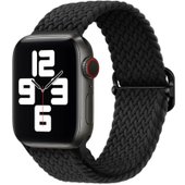 Wick из плетеного нейлона для Apple Watch 42/44/45mm (черный)