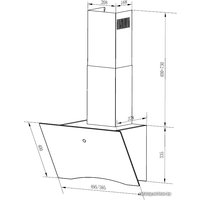 Кухонная вытяжка HOMSair Teffi 60 Glass (белый)