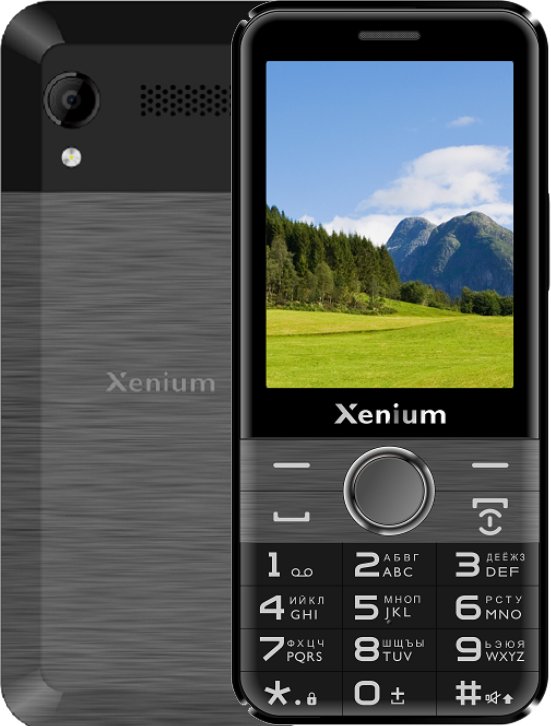 Кнопочный телефон Xenium X800 (черный/серый)