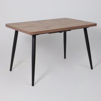 Кухонный стол Мамадома Borg radial-120 раздвижной 120-160х80 (дуб веллингтон/черный)