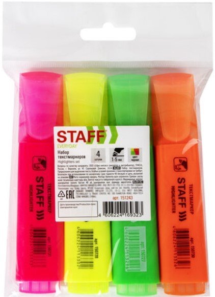 

Набор текстовыделителей Staff Everyday 151243 (4 шт)