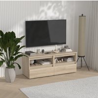 Тумба Кортекс-мебель Бари ТВ 120 2ш-2 (дуб сонома/дуб сонома/дуб сонома)