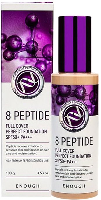 

Тональный крем Enough 8 Peptide Full Cover Perfect Foundation SPF50+ PA+++ тон 21