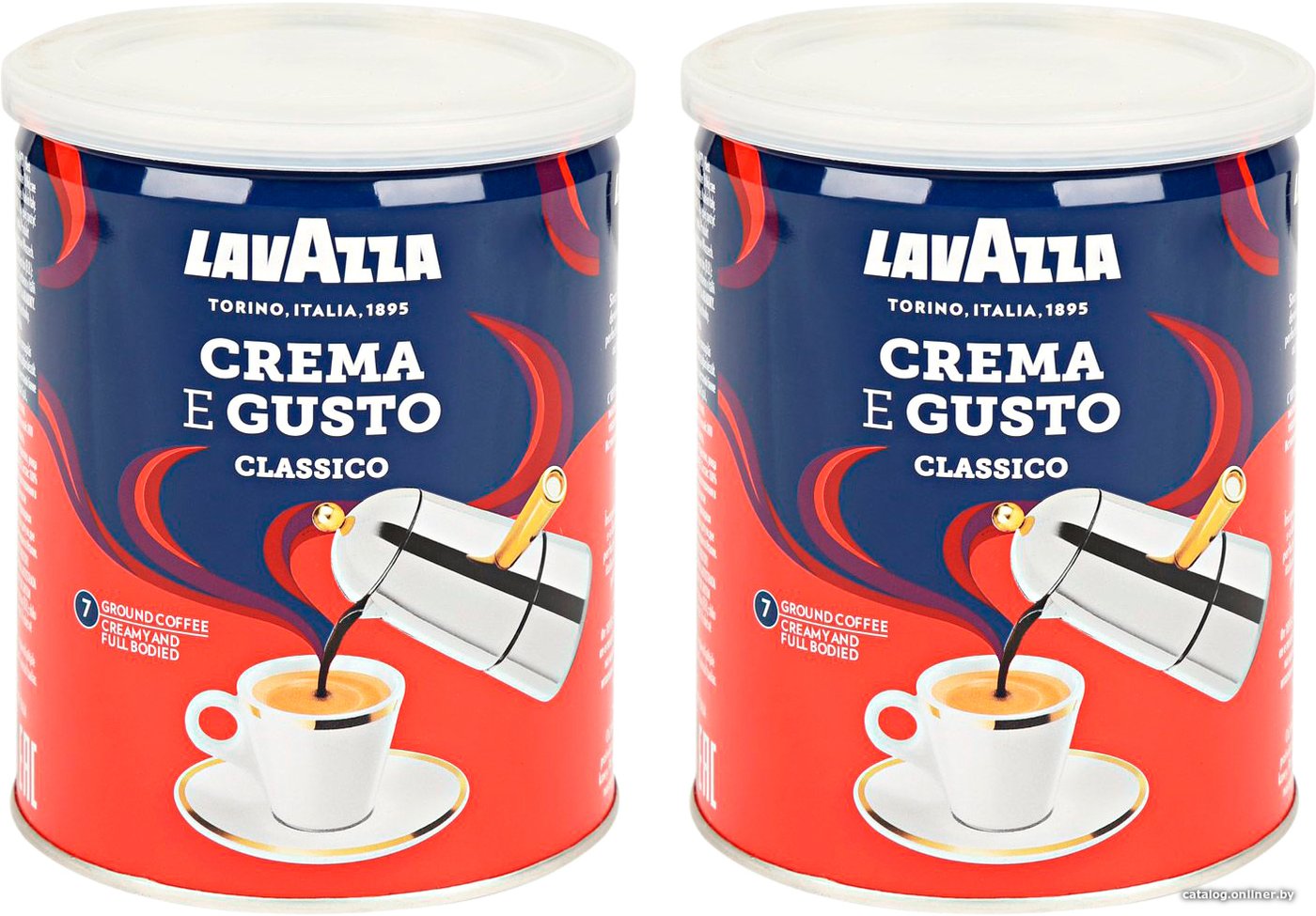 Кофе Lavazza Crema e Gusto молотый в банке 2x250 г