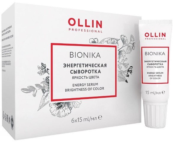 

Сыворотка Ollin Professional BioNika Яркость цвета Энергетическая 6x15 мл