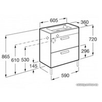  Roca Тумба с умывальником Debba 732799H00Y + ZRU9302708